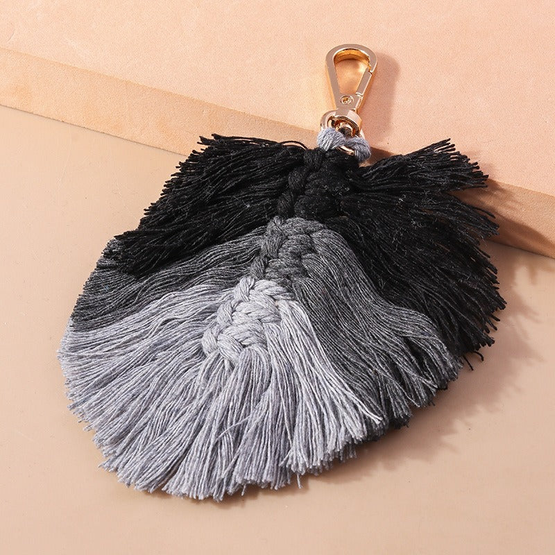 Wholesale Handwoven Colorful Banana Fan Keychain
